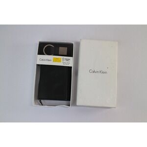NEW Calvin Klein Men's Leather Trifold Wallet with Key Fob 79323
